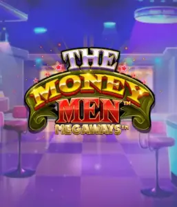 Immerse yourself the exciting world of The Money Men Megaways slot by Pragmatic Play, featuring a bold logo with sparkling stars on a luxurious casino backdrop. This image portrays the excitement and glamour of high-stakes gambling with its striking design and colorful ambiance. Great for casino enthusiasts seeking Vegas-style excitement. 