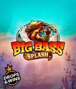 Explore the action-packed world of Big Bass Splash slot by Pragmatic Play, showcasing a lively fish leaping out of water. This graphic portrays the heart of the fishing theme with bold visuals and energetic text. Great for those who love fishing-themed games, promising a captivating gaming experience. 